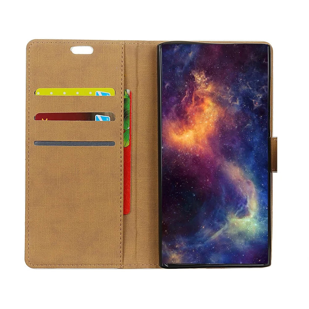 Wallet Stand Flip PU Leather Phone Case Shell for Samsung Galaxy Note 9 - Black - 5
