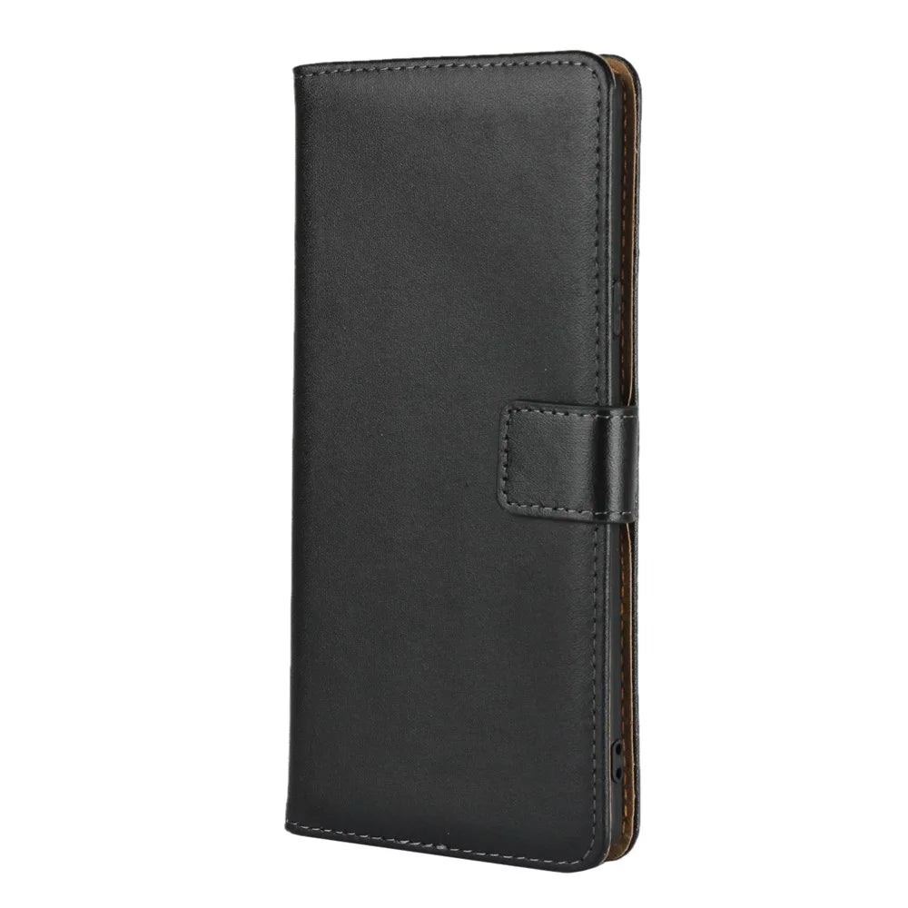 Genuine Leather Wallet Stand Phone Case for Samsung Galaxy Note 9 - Black - 2