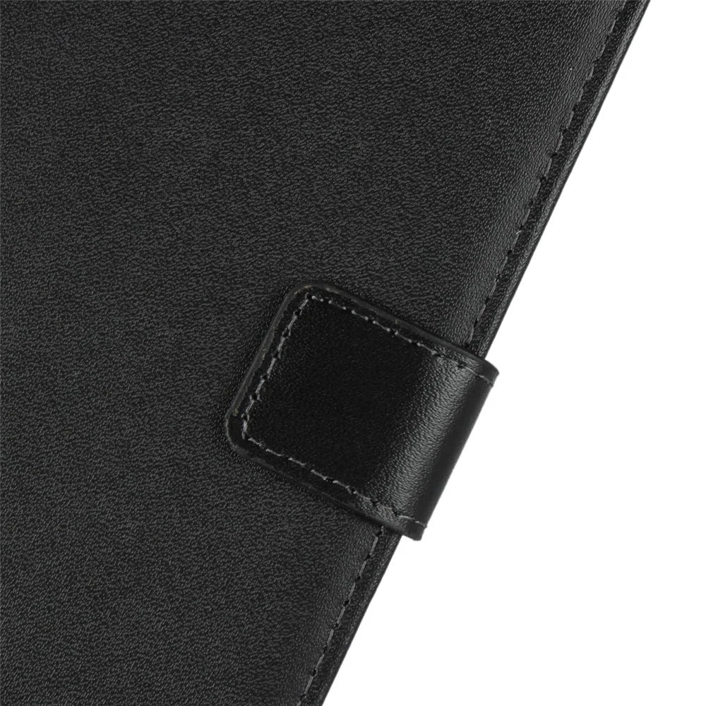 Genuine Leather Wallet Stand Phone Case for Samsung Galaxy Note 9 - Black - 7