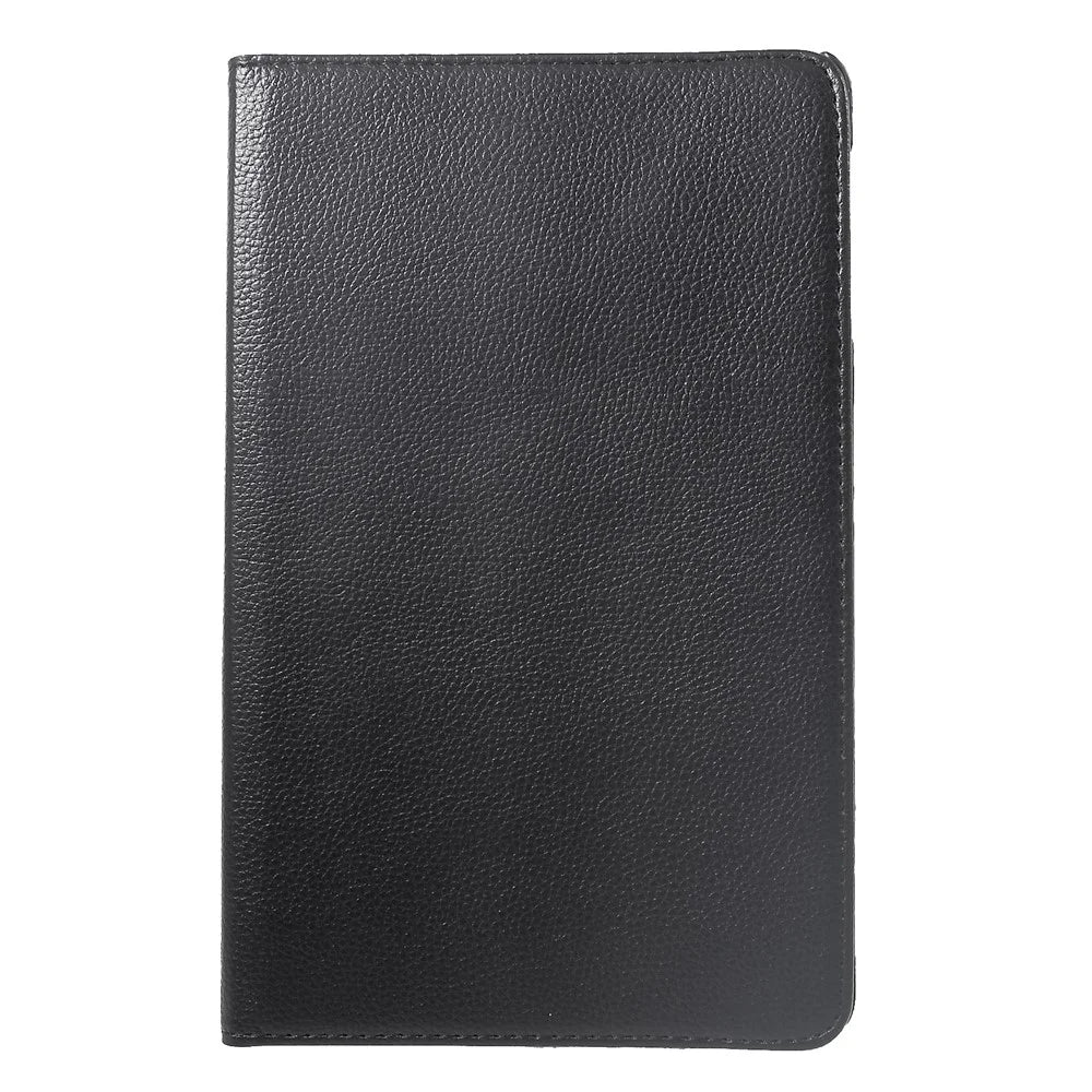 Litchi Skin PU Leather Cover [With 360 Degree Rotary Stand] for Samsung Galaxy Tab A 10.5 (2018) T590 T595 - Black - 2