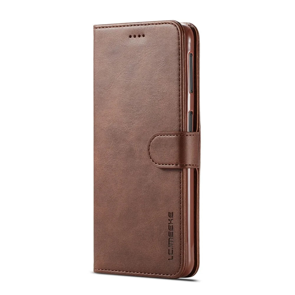 LC.IMEEKE Wallet Leather Stand Case for Samsung Galaxy A7 (2018) - Coffee - 2