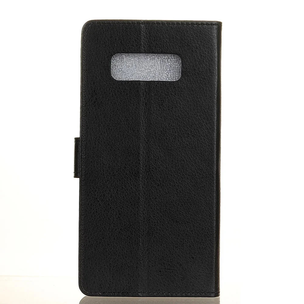 For Samsung Galaxy S10e Litchi Skin PU Leather Wallet Case - Black - 2