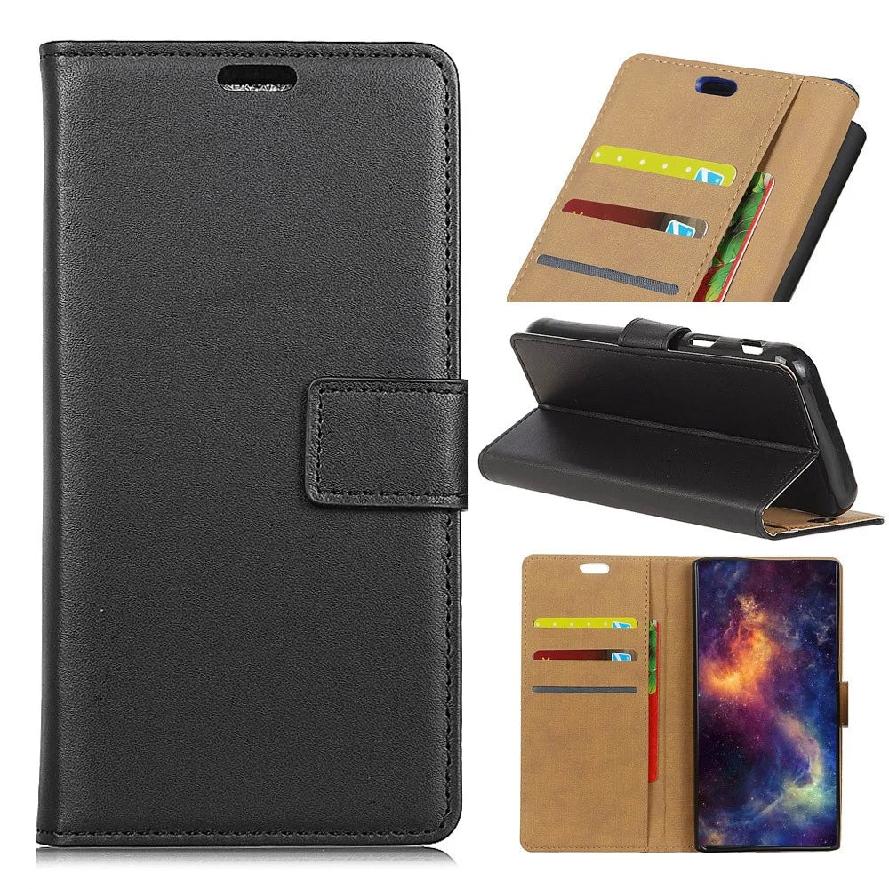 Wallet Stand Leather Protective Phone Case for Samsung Galaxy S10 Plus - Black - 1