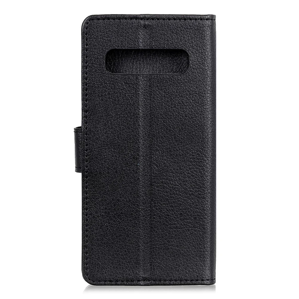 Litchi Texture Leather Wallet Protective Case for Samsung Galaxy S10 4G - Black - 4