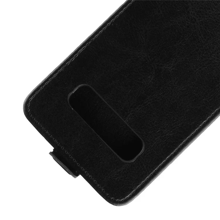 Crazy Horse Vertical Flip Leather Card Holder Case for Samsung Galaxy S10 - Black - 3