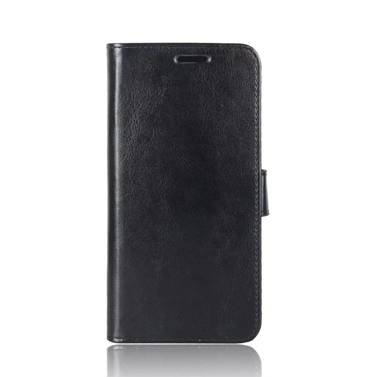Crazy Horse Wallet Stand Leather Case for Samsung Galaxy S10 - Black - 2