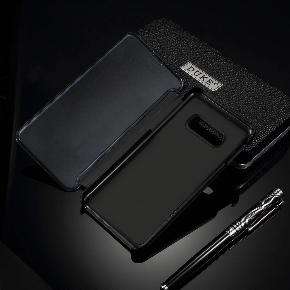 For Samsung Galaxy S10e Flip Leather Cover with Stand Full Body Protective Phone Case - Black - 3