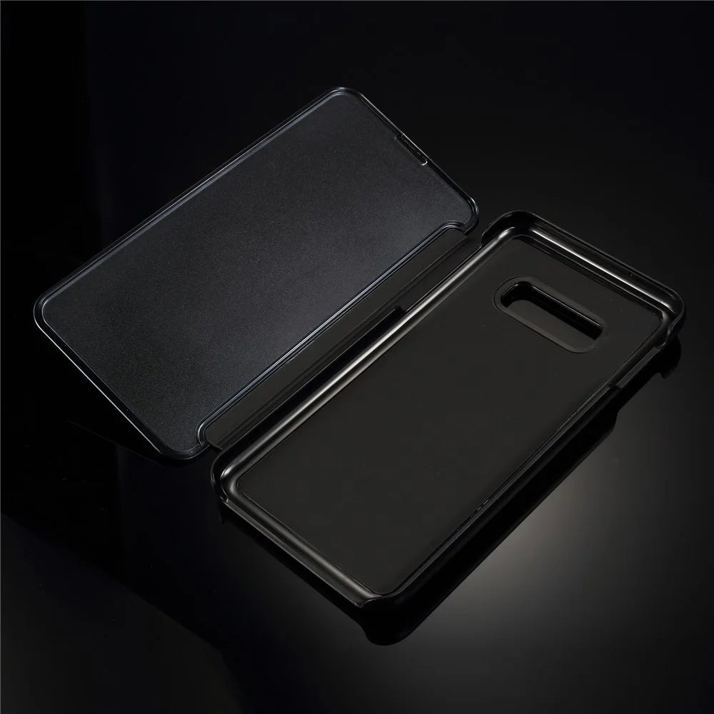 For Samsung Galaxy S10e Flip Leather Cover with Stand Full Body Protective Phone Case - Black - 4