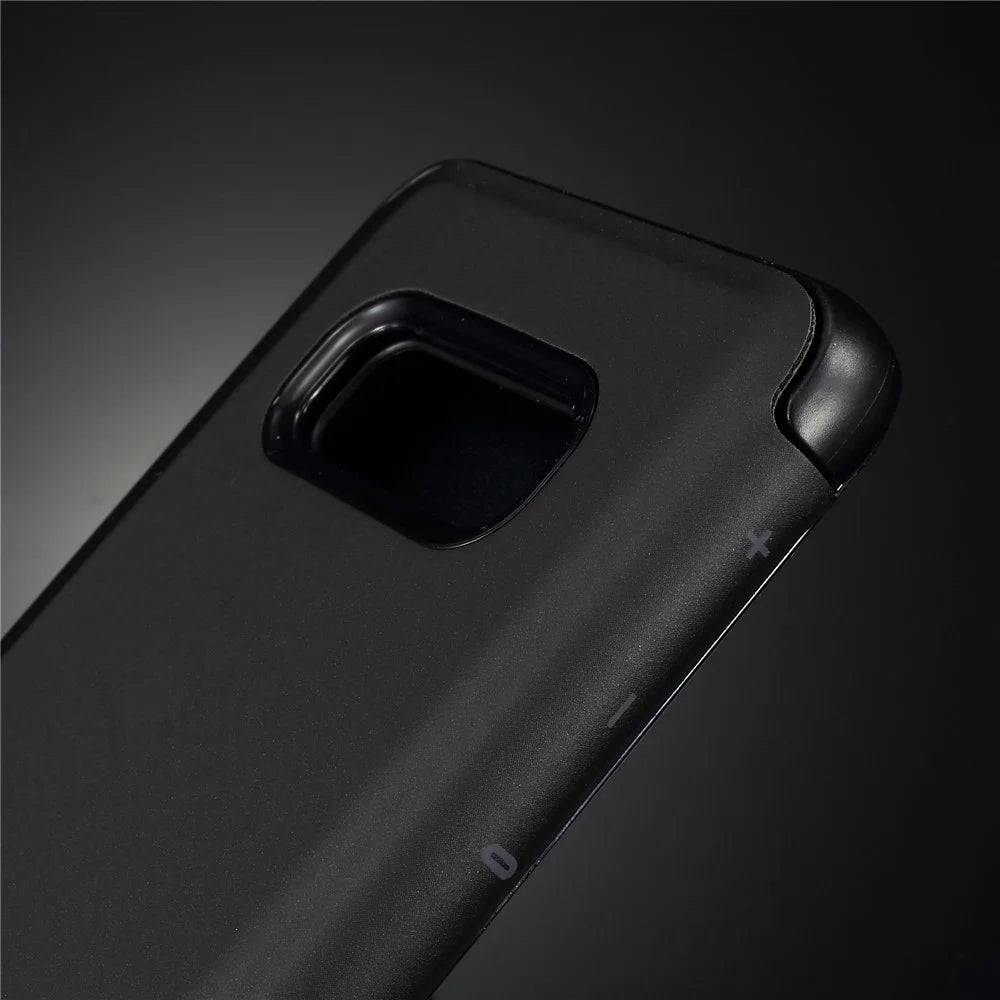 For Samsung Galaxy S10e Flip Leather Cover with Stand Full Body Protective Phone Case - Black - 5