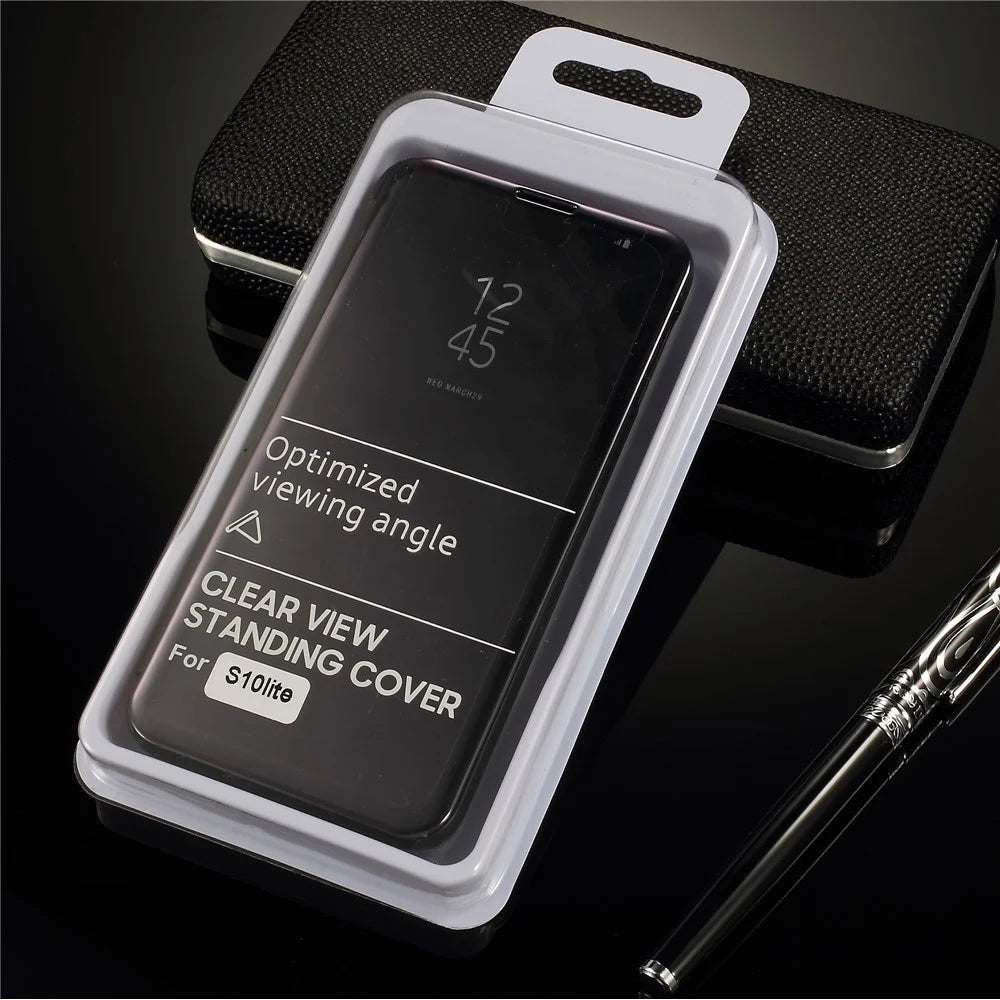 For Samsung Galaxy S10e Flip Leather Cover with Stand Full Body Protective Phone Case - Black - 7