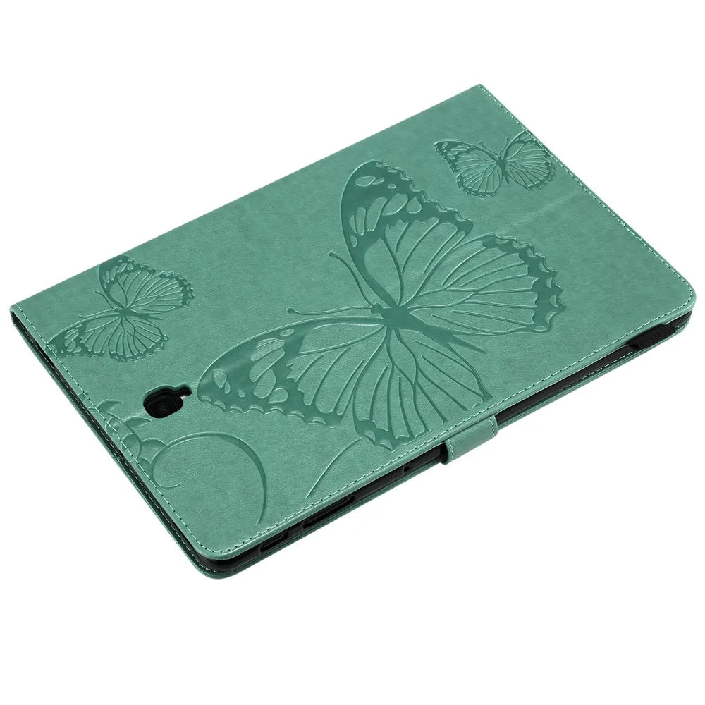 KT Tablet Series-3 [Imprint Butterfly] Stand Leather Tablet Case for Samsung Galaxy Tab S4 10.5 T830 T835 T387 - Cyan - 6