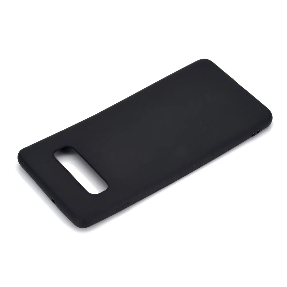 Matte TPU Soft Protective Phone Case for Samsung Galaxy S10 Plus - Black - 4