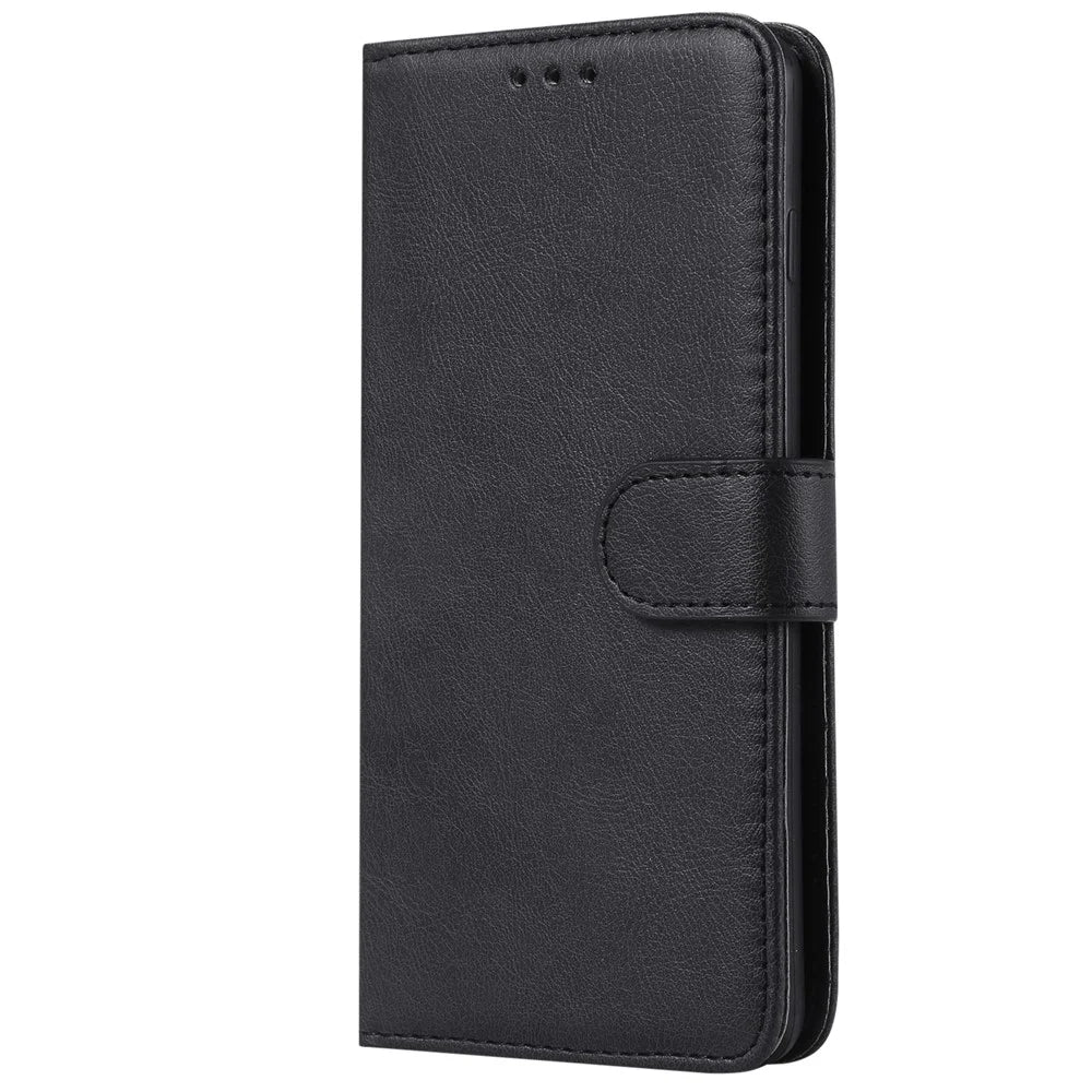 For Samsung Galaxy S10 Case 2 in 1 Detachable Magnetic Leather Wallet Mobile Cover with Strap - Black - 2