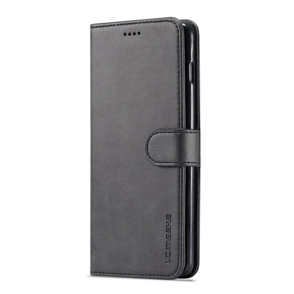 LC.IMEEKE Wallet Leather Stand Case for Samsung Galaxy S10 Plus - Black - 4