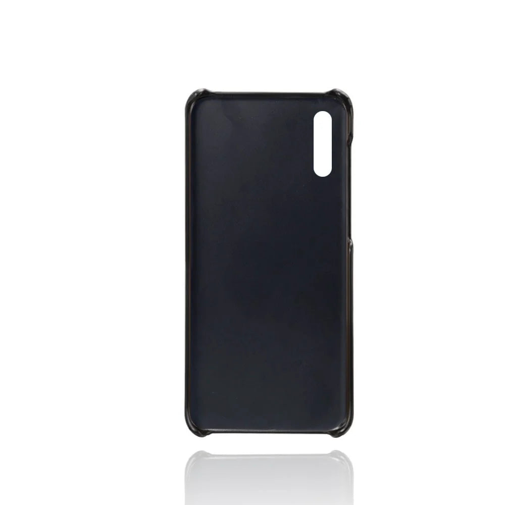 Dual Card Slots PU Leather Coated PC Mobile Phone Shell for Samsung Galaxy A50 / A50s / A30s - Black - 3