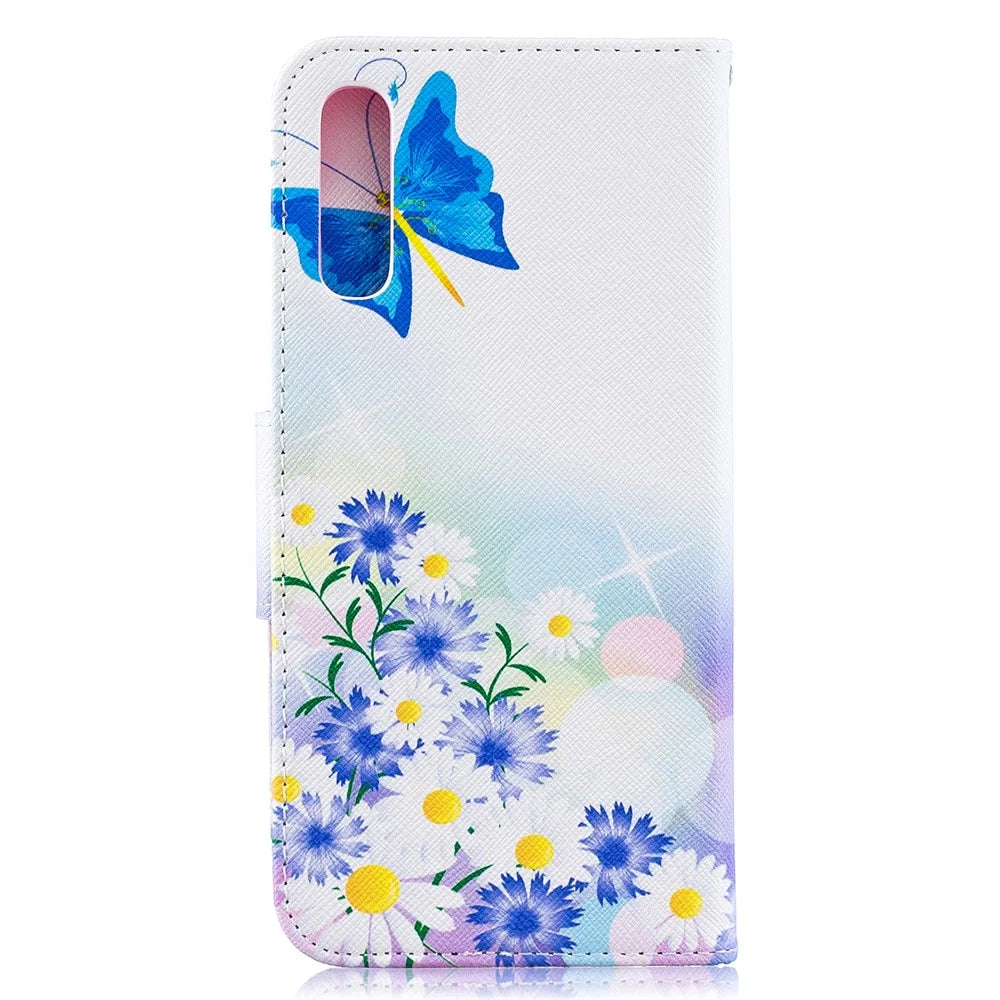 Pattern Printing PU Leather Flip Cover for Samsung Galaxy A50 / A50s / A30s - Blue Butterflies - 3