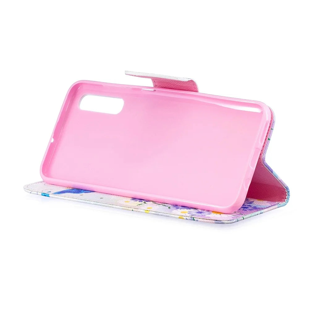 Pattern Printing PU Leather Flip Cover for Samsung Galaxy A50 / A50s / A30s - Blue Butterflies - 6