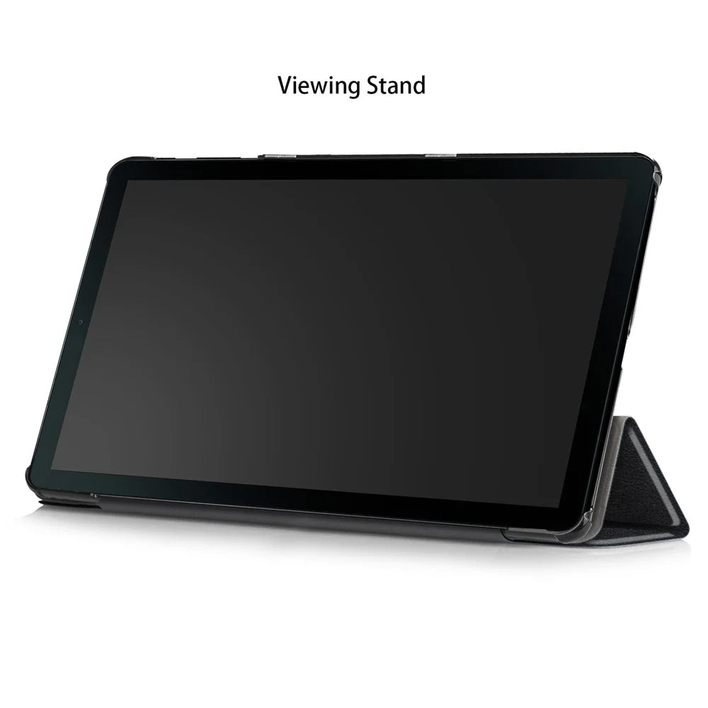 Lightweight Tri-Fold Stand PU Leather Hard Shell Protective Tablet Cover for Samsung Galaxy TAB A 10.1 2019 SM-T510/SM-T515 - Black - 7