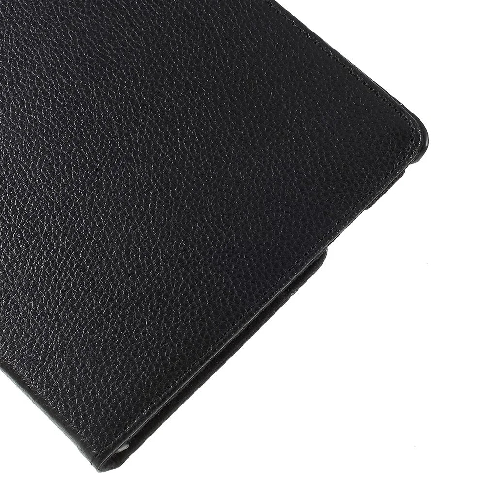 For Samsung Galaxy TAB A 10.1 (2019) SM-T510 / SM-T515 Litchi Texture Leather Tablet Cover with 360-Degree Rotation Multi-Angle Supporting - Black - 3