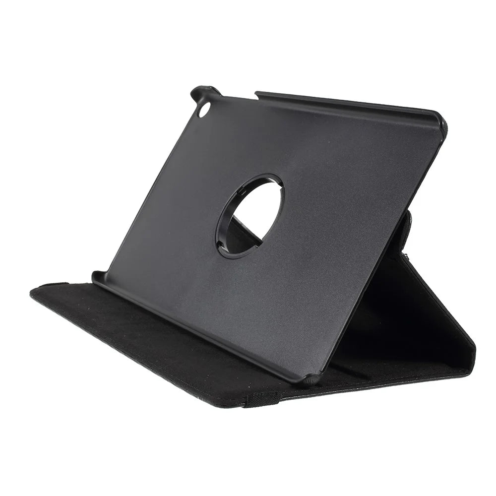 For Samsung Galaxy TAB A 10.1 (2019) SM-T510 / SM-T515 Litchi Texture Leather Tablet Cover with 360-Degree Rotation Multi-Angle Supporting - Black - 5