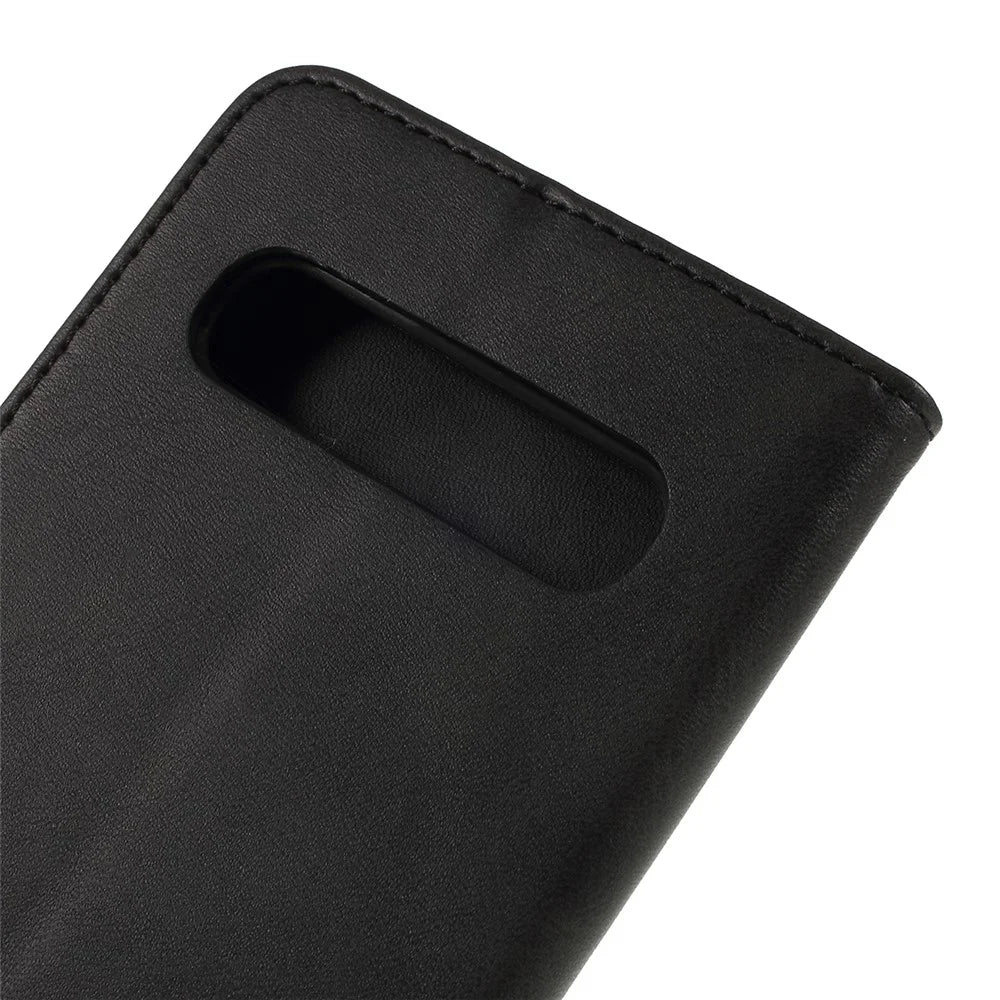 LC.IMEEKE Leather Wallet Casing for Samsung Galaxy S10 5G - Black - 3
