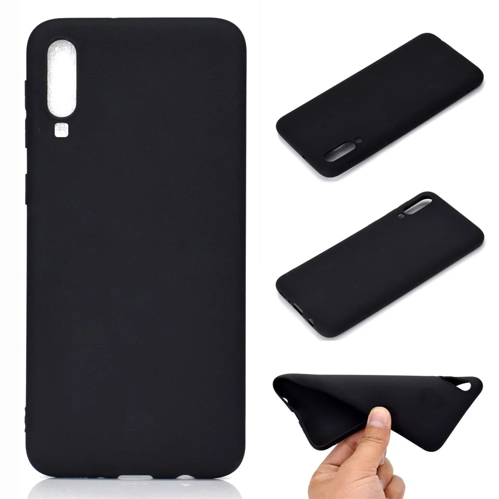 Soft Frosted TPU Case for Samsung Galaxy A70 - Black - 1