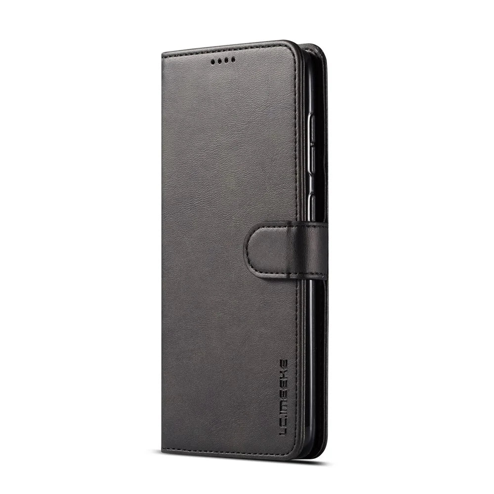 LC.IMEEKE Leather Wallet Case for Samsung Galaxy A70 - Black - 2