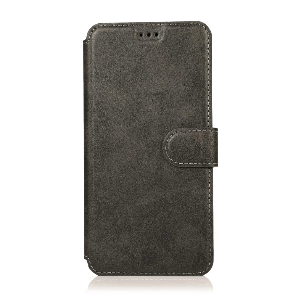 PU Leather + TPU Wallet Style Protection Phone Case for Samsung Galaxy A20 / A30 - Black - 3
