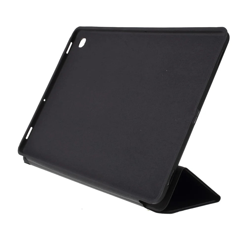 Tri-fold Leather Stand Case for Samsung Galaxy Tab S5e SM-T720 - Black - 7