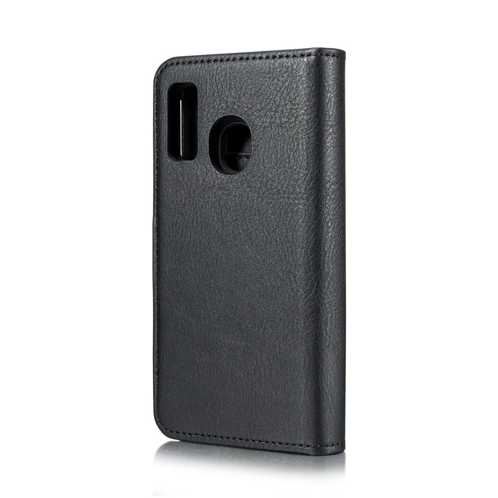 DG.MING For Samsung Galaxy A40 Wallet Phone Case Detachable Case Shockproof Shell Flip Protective Cover - Black - 4