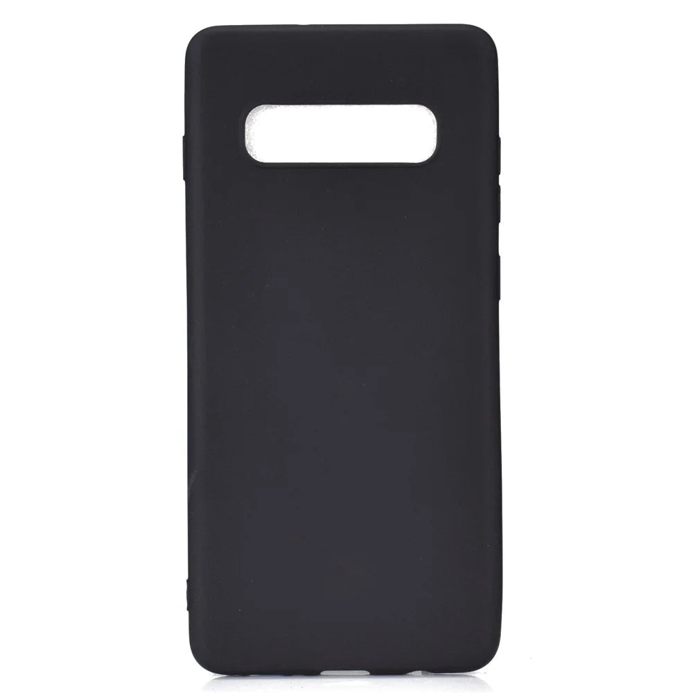 Solid Color Soft Frosted TPU Case for Samsung Galaxy S10 5G - Black - 2