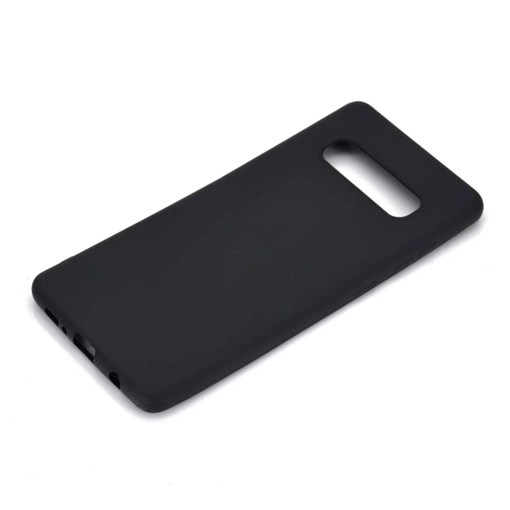 Solid Color Soft Frosted TPU Case for Samsung Galaxy S10 5G - Black - 3