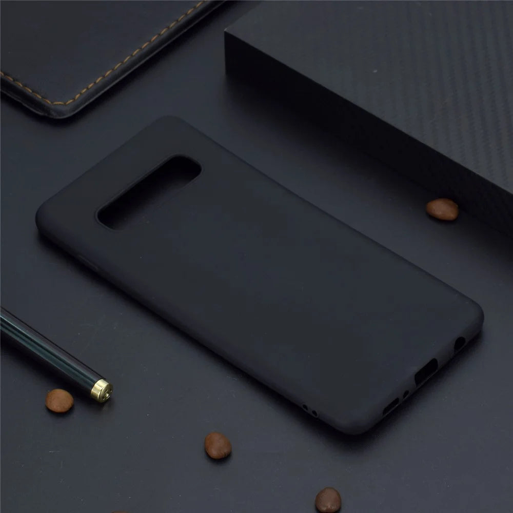 Solid Color Soft Frosted TPU Case for Samsung Galaxy S10 5G - Black - 6
