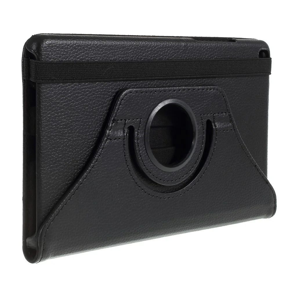 Litchi Texture PU Leather Protective Tablet Case for Samsung Galaxy Tab A 8.0 Wi-Fi (2019) T290/ LTE T295 - Black - 2
