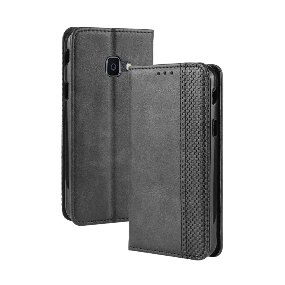 Auto-absorbed Vintage Style PU Leather Wallet Phone Shell for Samsung Galaxy Xcover 4 / Xcover 4s / G398F - Black - 2