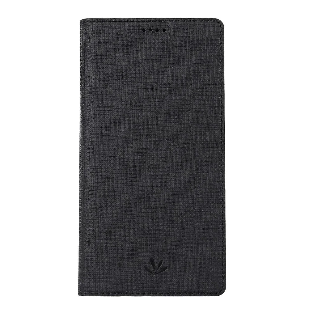 VILI DMX Cross Texture Stand Leather Card Holder Case for Samsung Galaxy Note 10 Plus / Note 10 Plus 5G - Black - 2