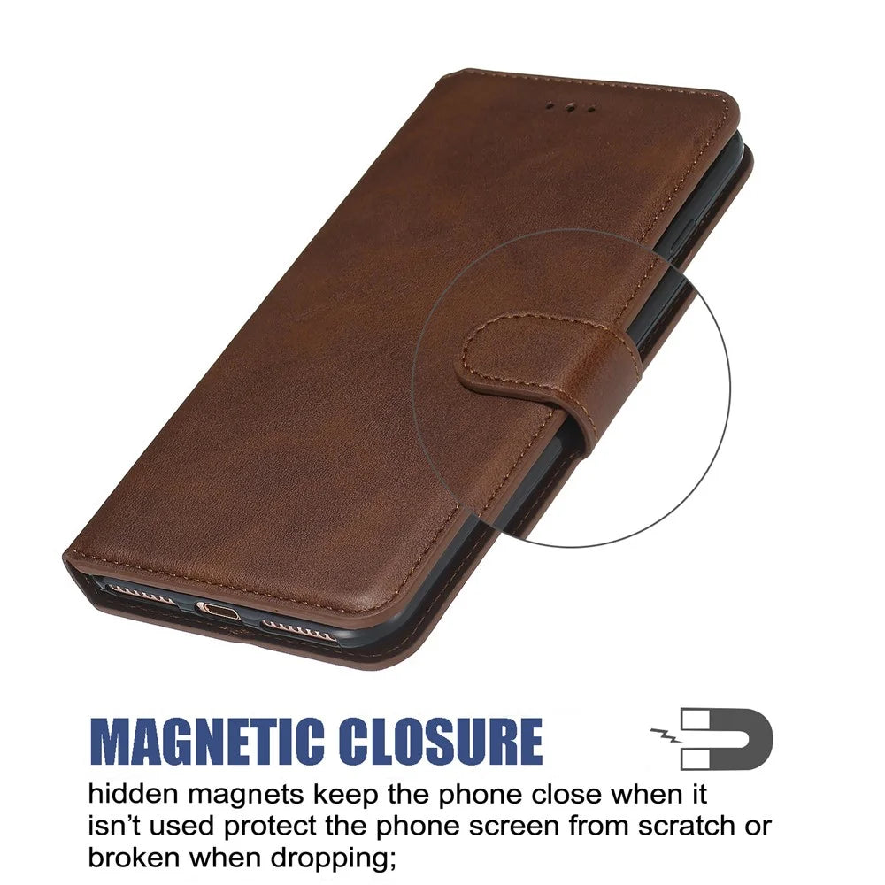 Classic Wallet Leather Stand Phone Protective Shell for Samsung Galaxy A50/A50s/A30s - Brown - 3