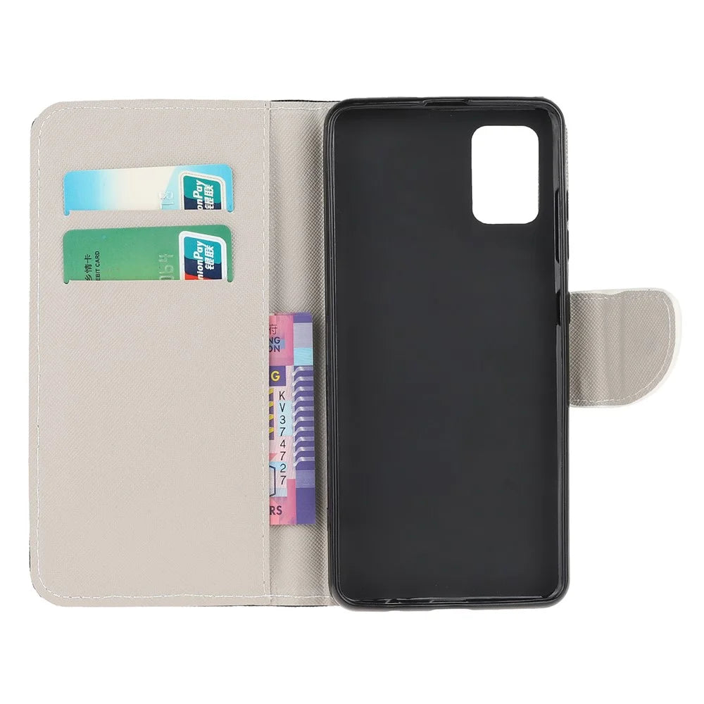 For Samsung Galaxy A51 Pattern Printing Wallet Stand PU Leather Mobile Shell Case - Eiffel Tower - 6