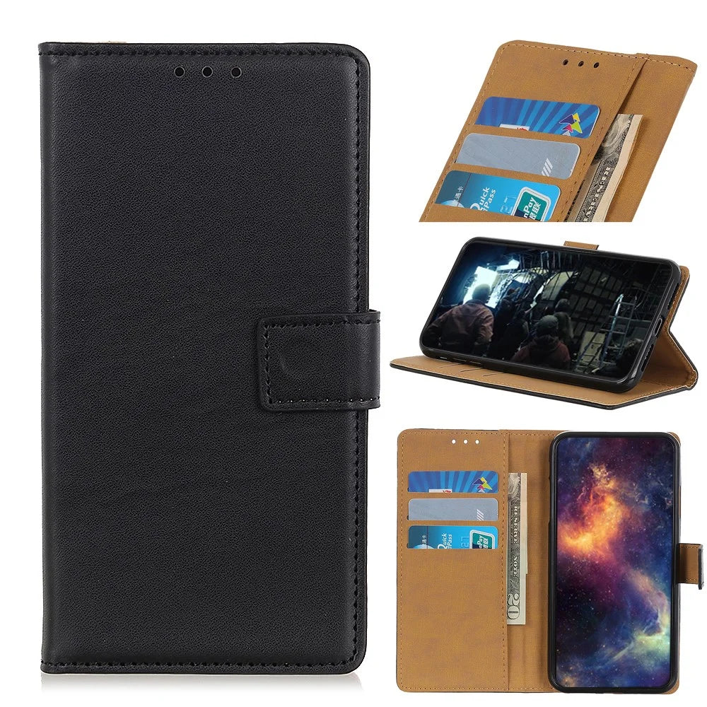 Magnetic Leather Wallet Case for Samsung Galaxy S20 4G/S20 5G - Black - 1