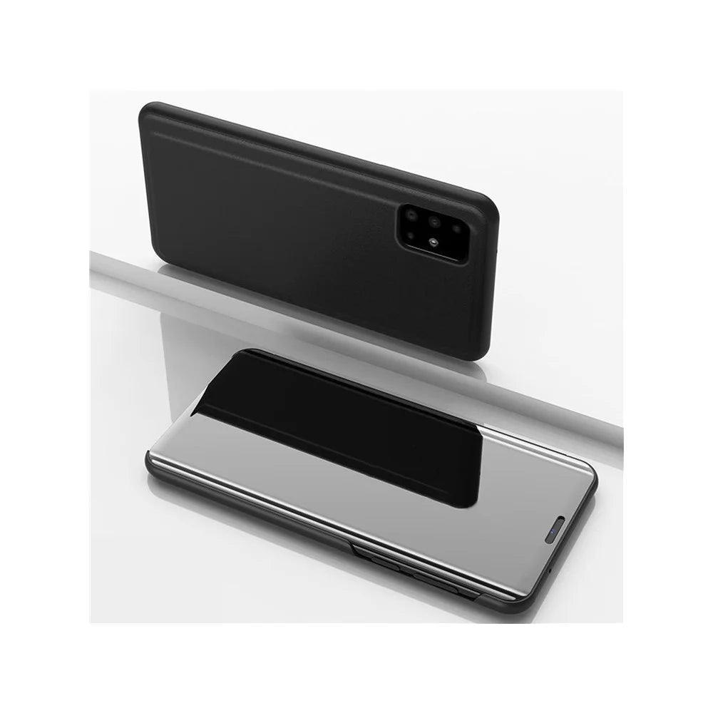 For Samsung Galaxy A51 Flip Leather Cover with Stand Full Body Protective Phone Case - Black - 1