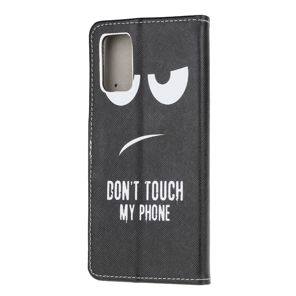 Pattern Printing Cross Texture Leather Wallet Phone Case for Samsung Galaxy S20 4G/S20 5G - Do not Touch - 3