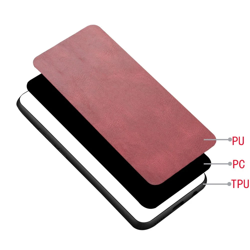 Leather Coated PC + TPU Hybrid Cover Case for Samsung Galaxy A9 (2018) / A9 Star Pro / A9s - Red - 7