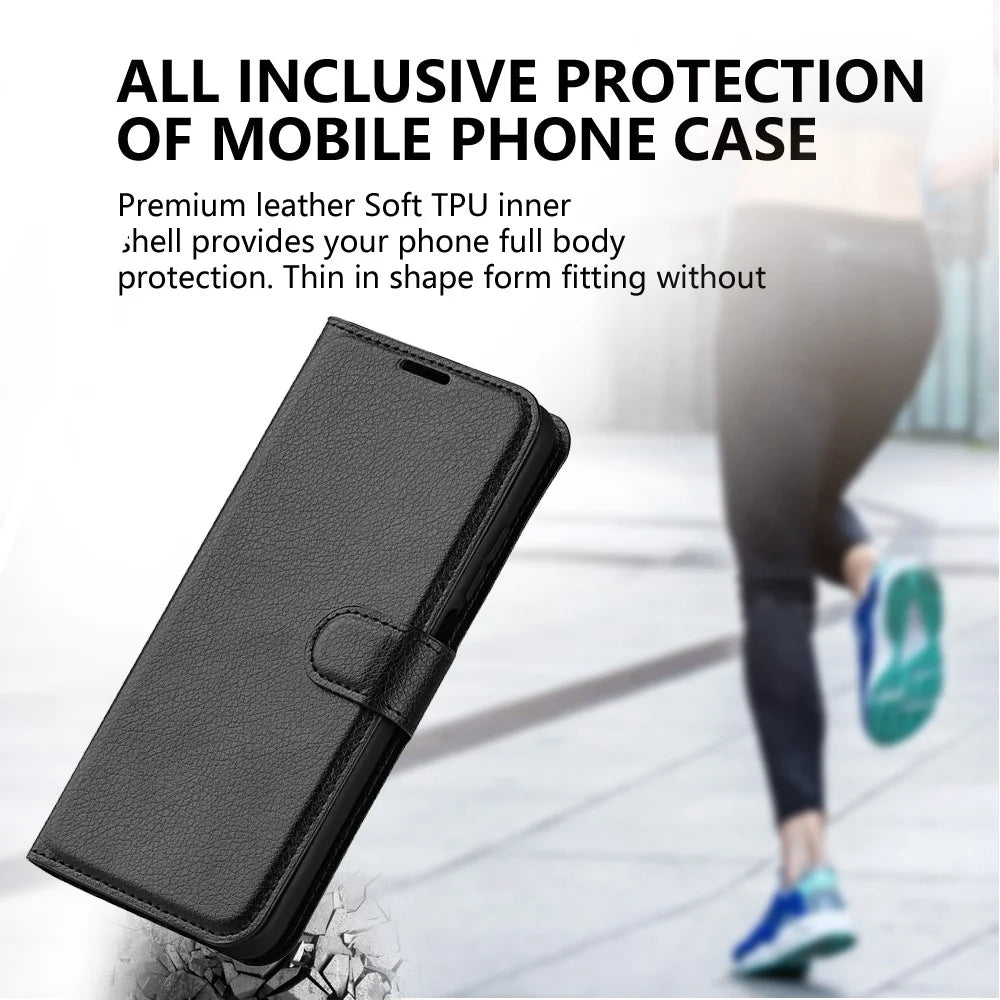 Litchi Surface Wallet Leather Stand Case for Samsung Galaxy S20 4G / S20 5G Cell Phone Case Shell - Black - 7