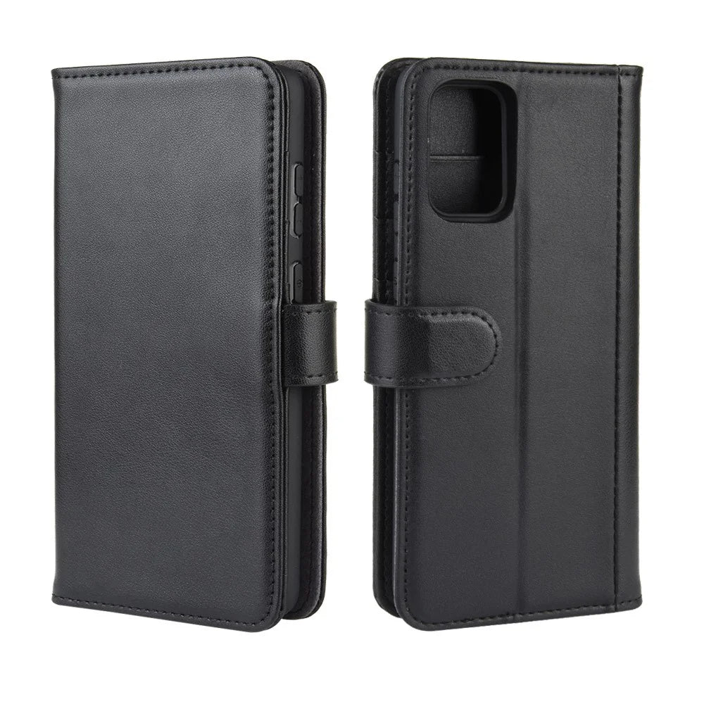 Split Leather Wallet Stand Phone Case for Samsung Galaxy S20 4G/S20 5G Cell Phone Accessory - Black - 2