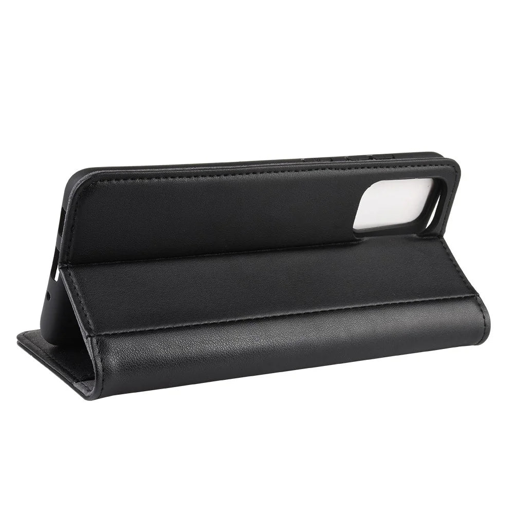 Split Leather Wallet Stand Phone Case for Samsung Galaxy S20 4G/S20 5G Cell Phone Accessory - Black - 7