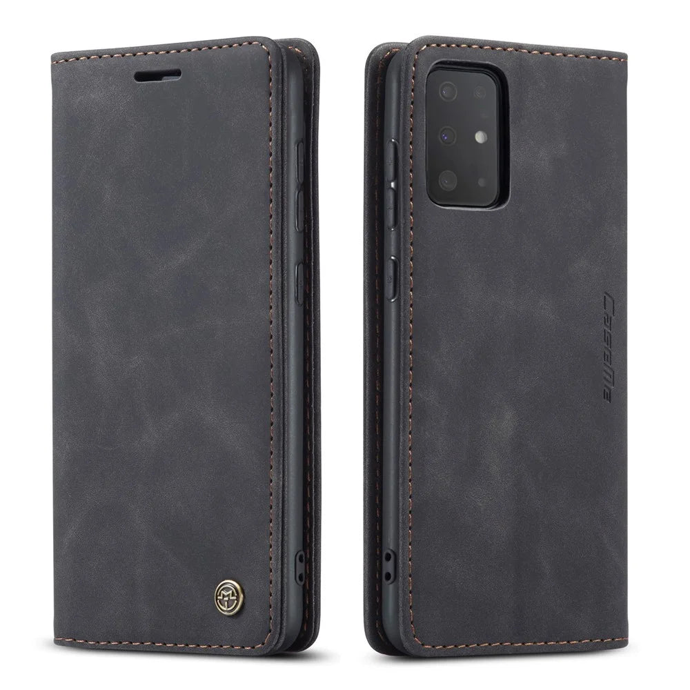 CASEME 013 Series Auto-absorbed Business Leather Wallet Case for Samsung Galaxy S20 Ultra - Black - 2