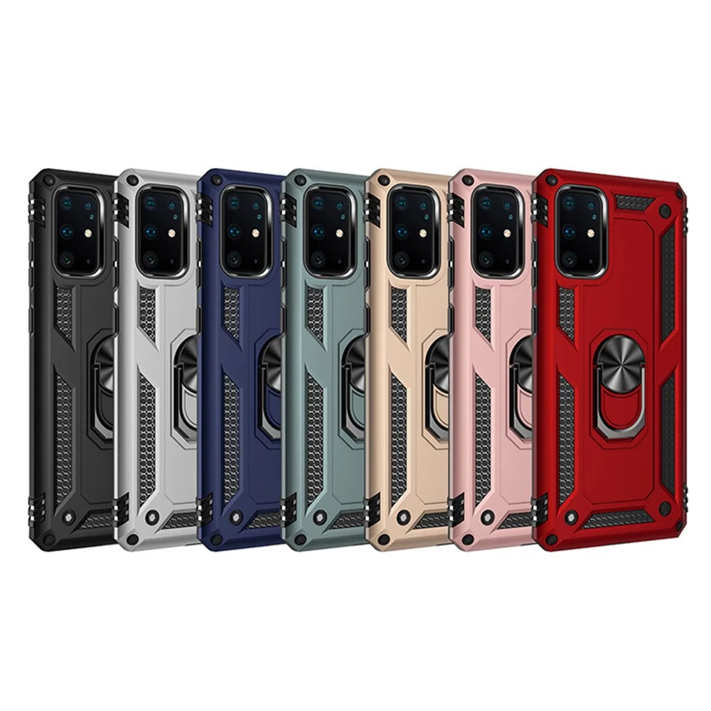 Hybrid PC TPU Kickstand Armor Phone Protective Casing for Samsung Galaxy S20 Plus/S20 Plus 5G - Red - 4