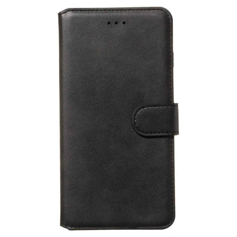 With Wallet Stand Flip Leather Phone Covering for Samsung Galaxy S20 4G/S20 5G - Black - 2