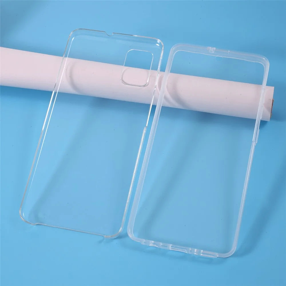 Full Coverage Clear Phone Shell PET+TPU+Acrylic Case for Samsung Galaxy A51 - 1