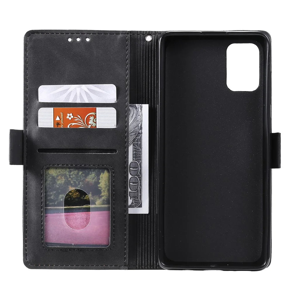 Retro Surface Splicing Leather Shell for Samsung Galaxy A81/ Note 10 Lite - Red - 7